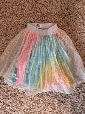 Lola and the Boys rainbow sequin skirt